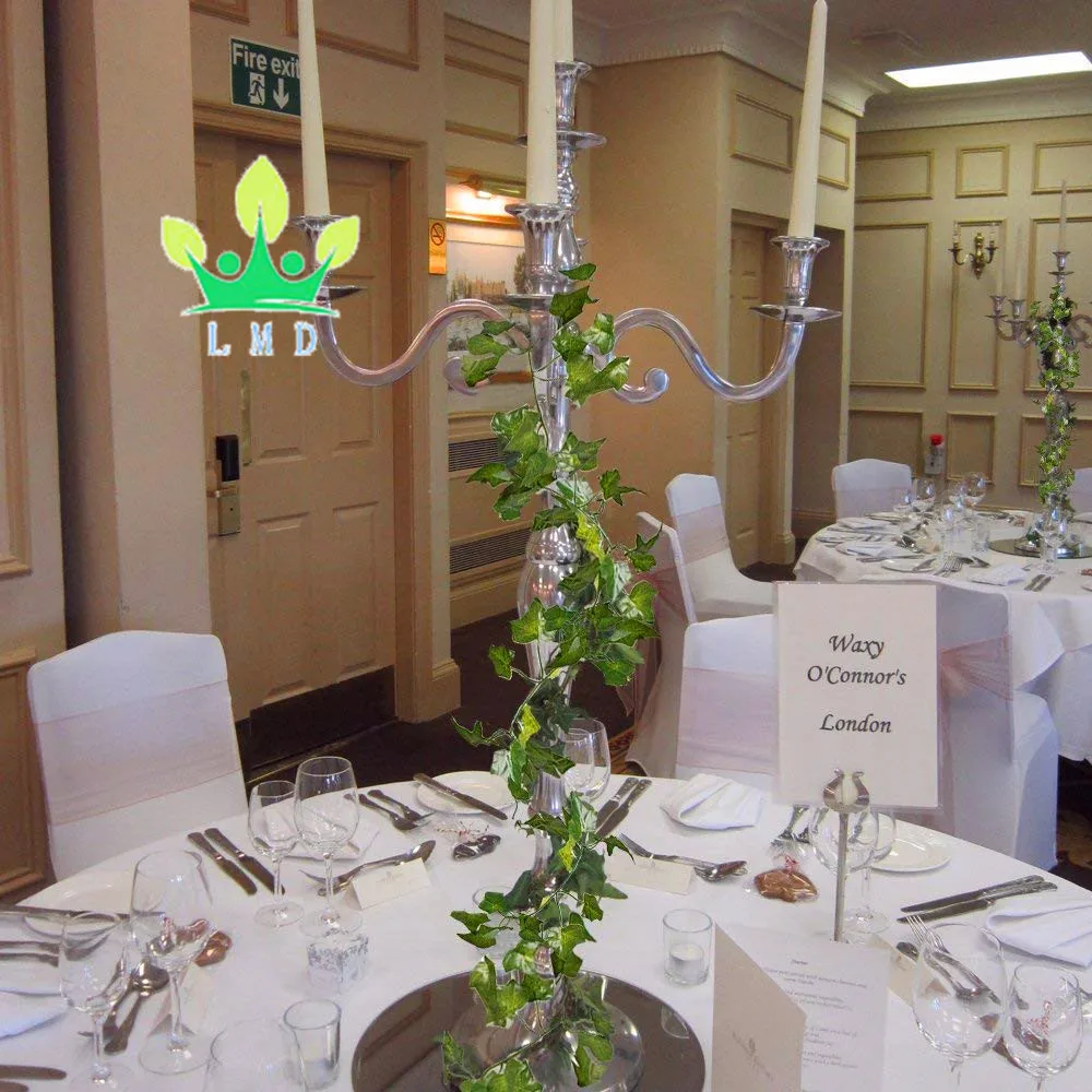 LMD Artificial Hanging Plant,84 Feet Silk English Ivy Vine Garland Arrangement Faux Green Leaves Wreath Home Decor Pack of 12