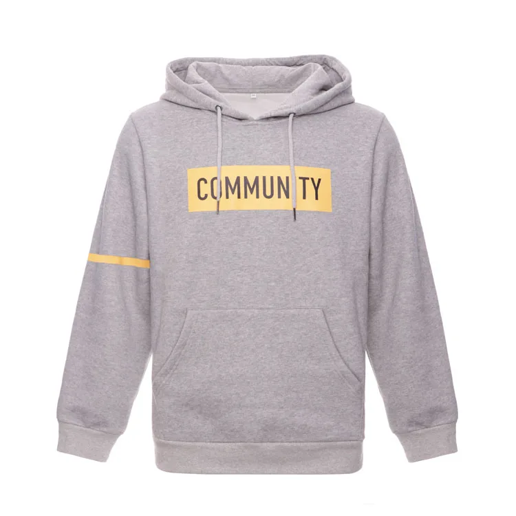 winter thick basketball ski snowboard cut and sew light grey 400 gsm cotton print fleece hoodie hooded sweatshirts