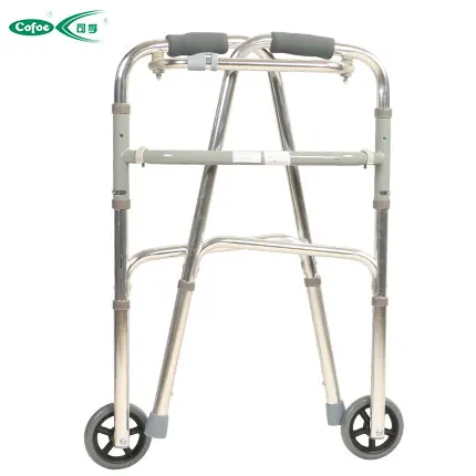 Disabled Elderly Rehabilitation Therapy Supplies Aluminum Walking Aid With Wheels Walker