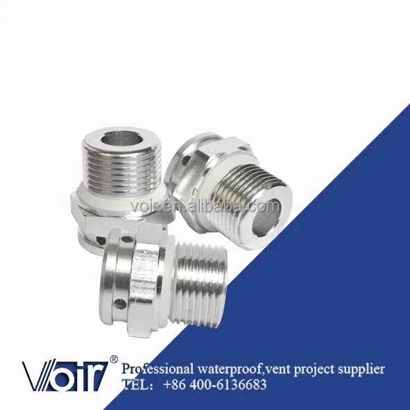 e-PTFE membrane with anodized aluminum pressure relief screw vent plug