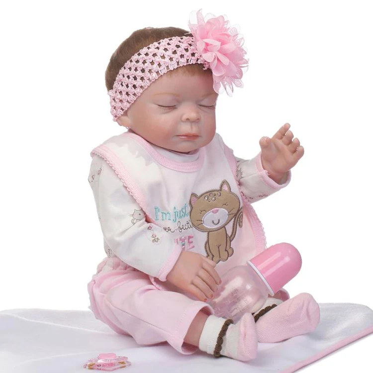 22' fashion kids birthday toy factory full body silicone reborn dolls