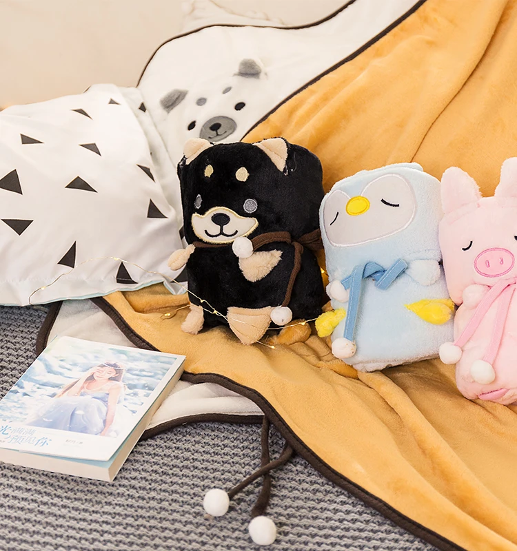 Wholesale lovely cartoon owl baby blanket super soft flannel blanket