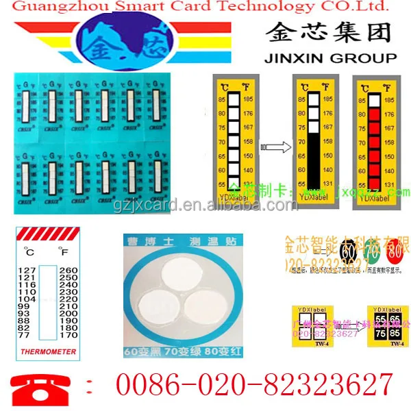 
SWX72 thermal high sensitive temperature sensor color change sticker 