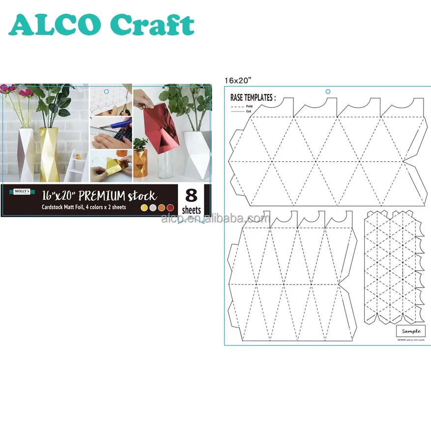16x20 inch vase premium foil cardstock stack for home decor