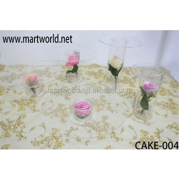 2022 Decorating acrylic cake stand for cake shop,wedding events&party decoration(cake-004)
