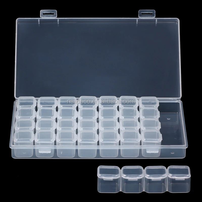 32Slots Empty Gems storage box acrylic case Nail art box