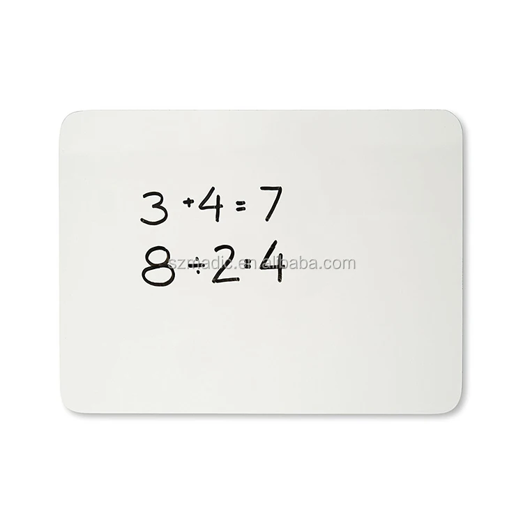 Customized cheap student kids lapboard dry erase frameless writing board with 9 x 12 Inches standard size