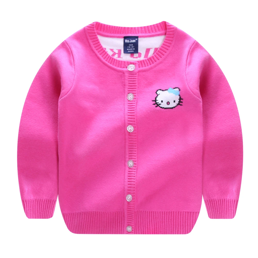 Wholesales European Style Girls Coat Hello Kitty Beautiful Stylish Girls Sweater Cardigan