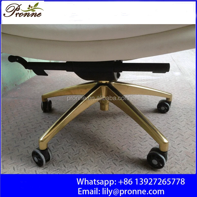Most popular new stylish nail salon white&gold adjustable swivel spa customer computer chair