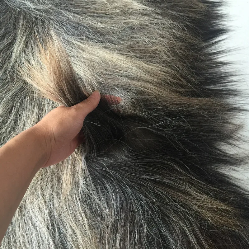 100% natural color goat skin goat fur rug made in china