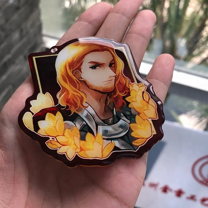 
Printed Customized plastic keychain make acrylic keychain with glitter epoxy hologram 