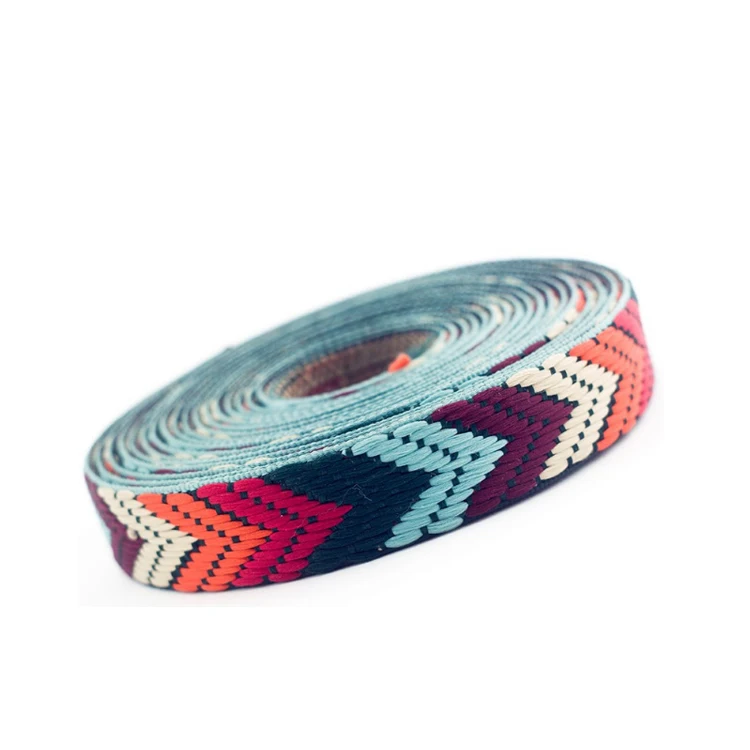 Oeko-Tex-standard Custom Embroidered Woven Jacquard Ribbon