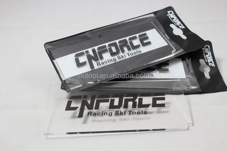 Custom Snowboard Ski Waxing Scraper plastic wax scraper Custom Size and Color