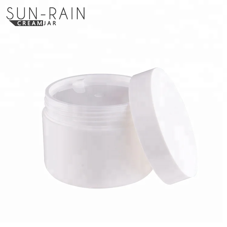 
Big empty white round 100ml 100g pp plastic cosmetic cream jars 
