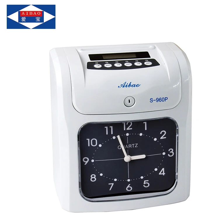 analogue card punch date time stamp time attendance machine