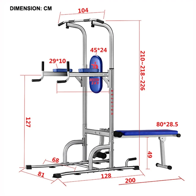 Hot Selling Pull Up Dip Station Gym Bar Power Tower For Wall Mounted And Multi Grip Chin