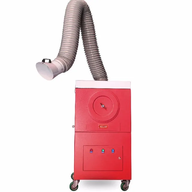 industrial portable welding fume collector with one suction arm