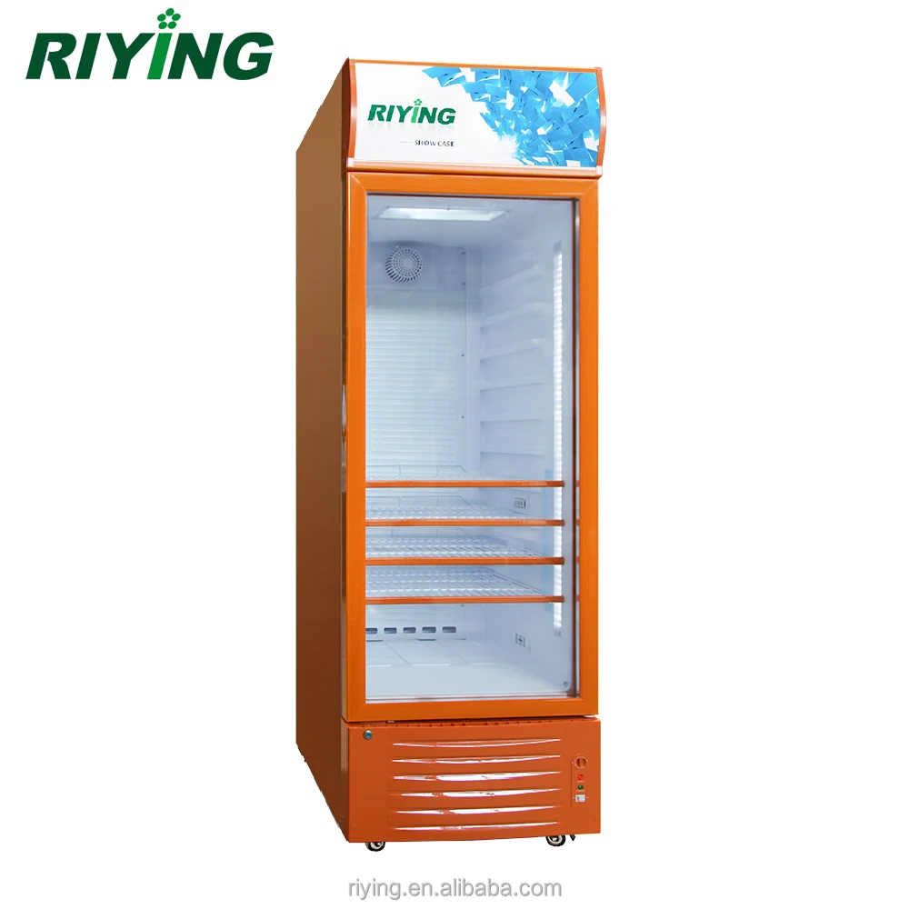 278 Liter Commercial Glass Door Display Fridge Pepsi Refrigerator