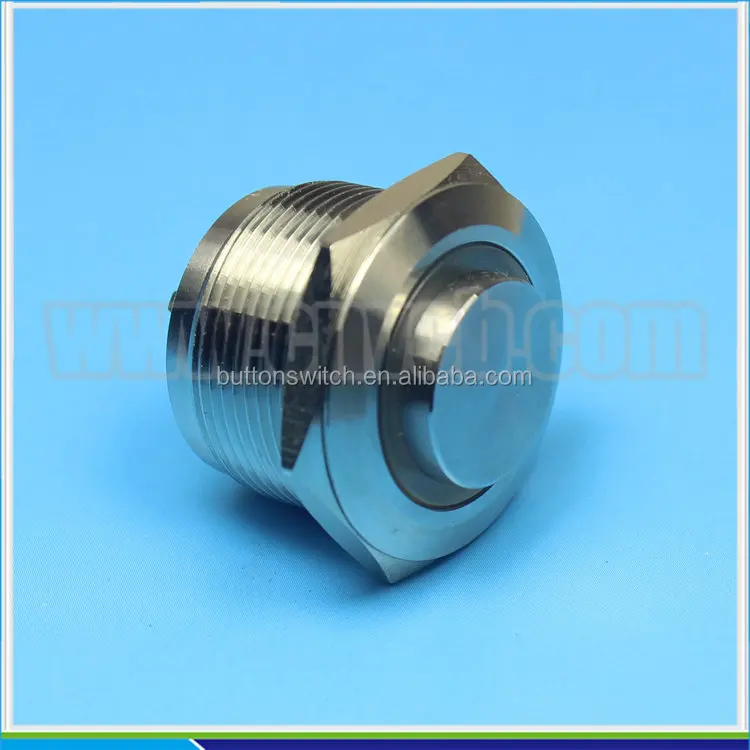 2208 Stainless Steel LED Backlit Blacken Push Button 22mm Waterproof Push Button Switch 12V