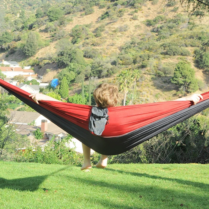 
Free Sample Lightweight Nylon Hamaca Doble , Swing Hanging Portable Lightweight Camping Hammock 