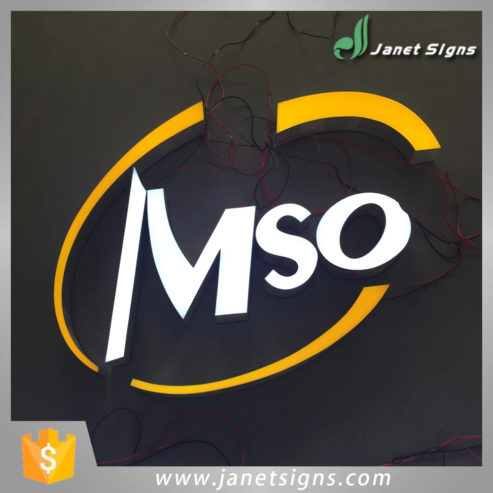 Super epoxy resin LED channel letter with stainless steel return