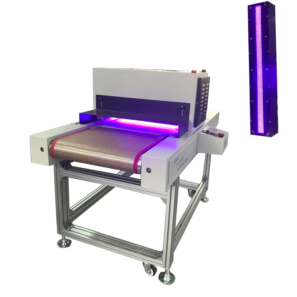 Factory price silk screen printing 500mm width  led dryer machine fast curing uv drying conveyor system for