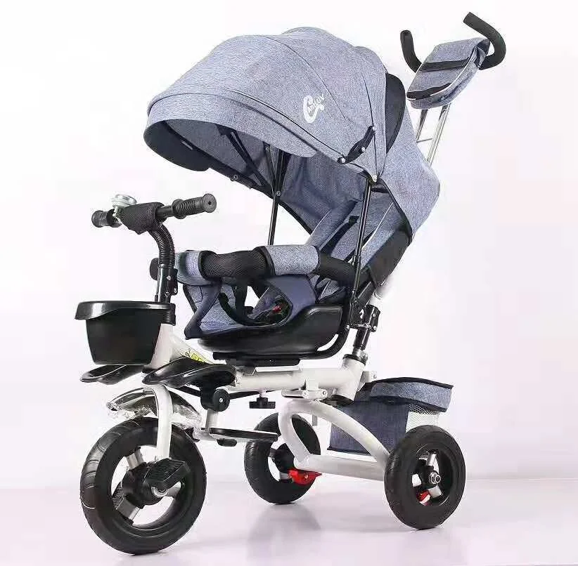 
Hot sale big baby tricycle with push handle wholesale comfortable tricycle toddler 
