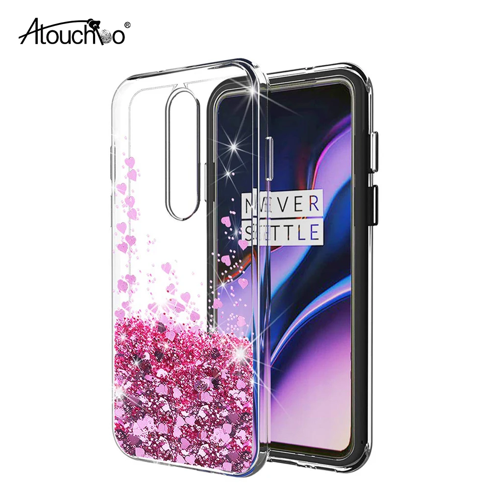 для Oneplus 7 Pro/6 т/5 т жидкости перемещение блестящие зыбучие пески блеск Двойной защитный с PC слои ТПУ бампер чехол