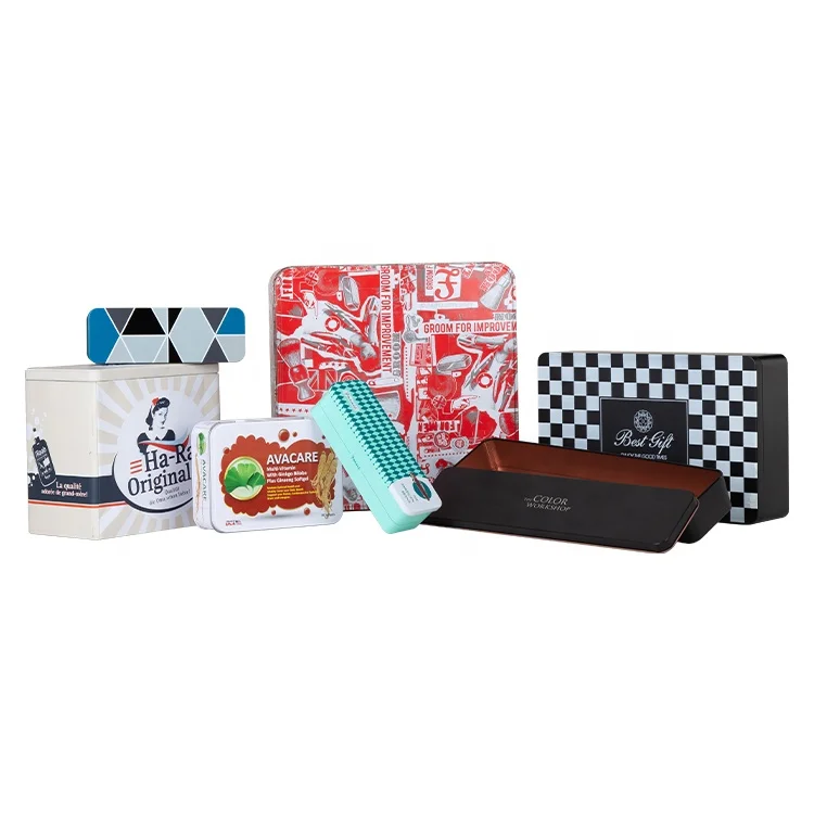 ODM service Food Grade cookie rectangular tin box with lid