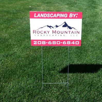 Custom corrugated plastic business lawn campaign yard signs