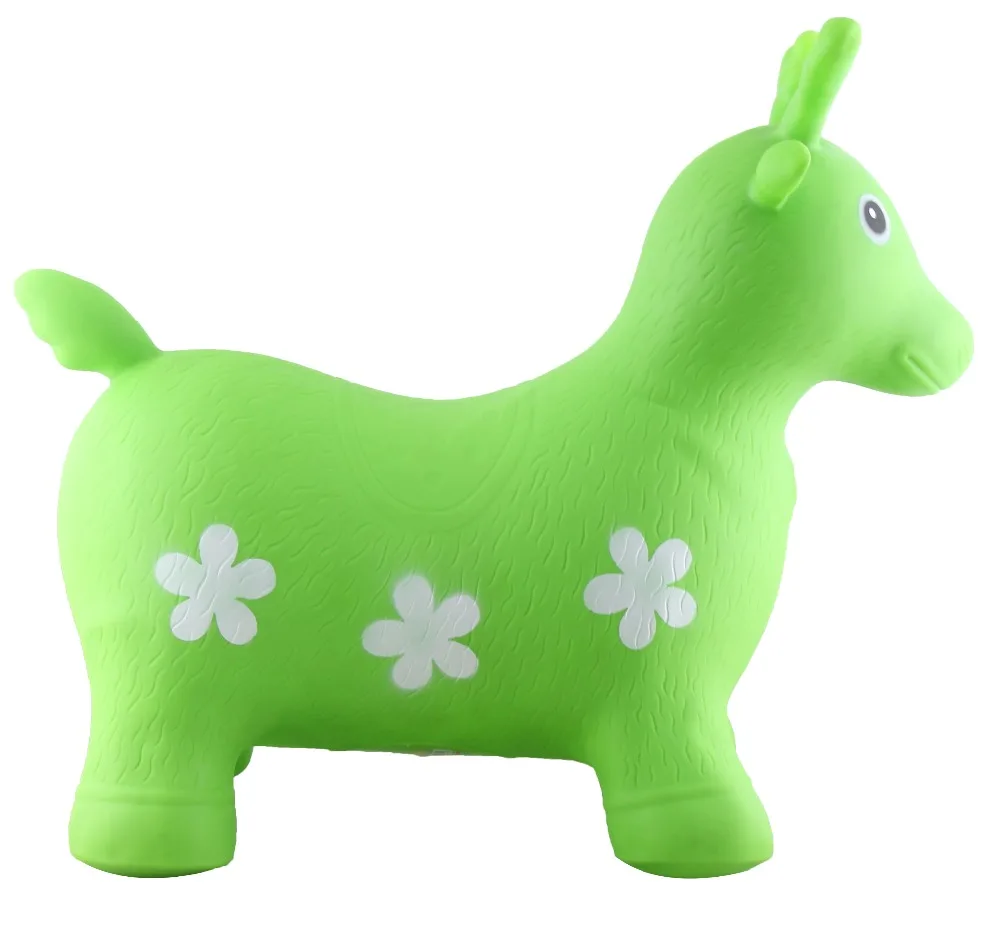 
Green Deer Hopper Bouncy Inflatable Animal Included Pump For Kids Outdoor 