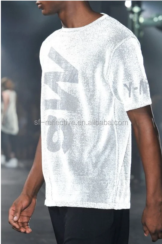 OEM 100% acrylic round neck hi vis reflective sweater with reflective yarn