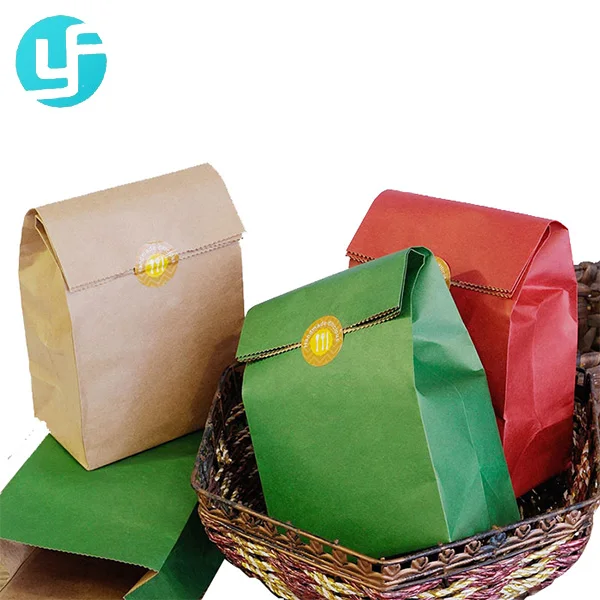Small Colorful Kraft Paper Bags with Windows Candy/Nuts For Party/Wedding Present Bag Wrapping Bags