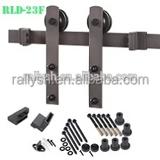 
soft-closing system for sliding glass doors Classic sliding top mounted barn wood door hang roller track hardware 