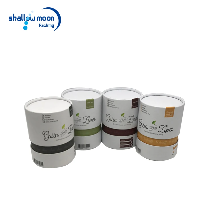 
Custom made eco friendly paper cylinder packaging tube box for tea/herbs/coffee/snacks/food packaging 