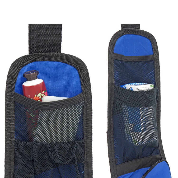 Wholesale cheap car seat side organizer with mesh polyester storage pocket