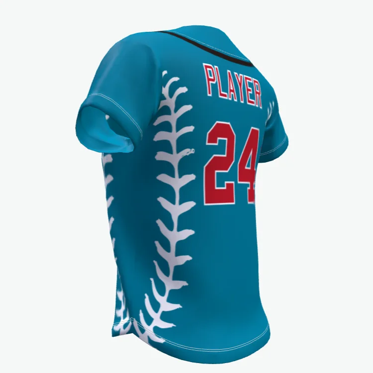 custom sublimation digital printing baseball jersey