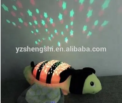 Plush Animal Elephant LED Touch Night Sleeping Light With Lullaby Music Baby Sleep Sound Machine Toy With Reflect star light