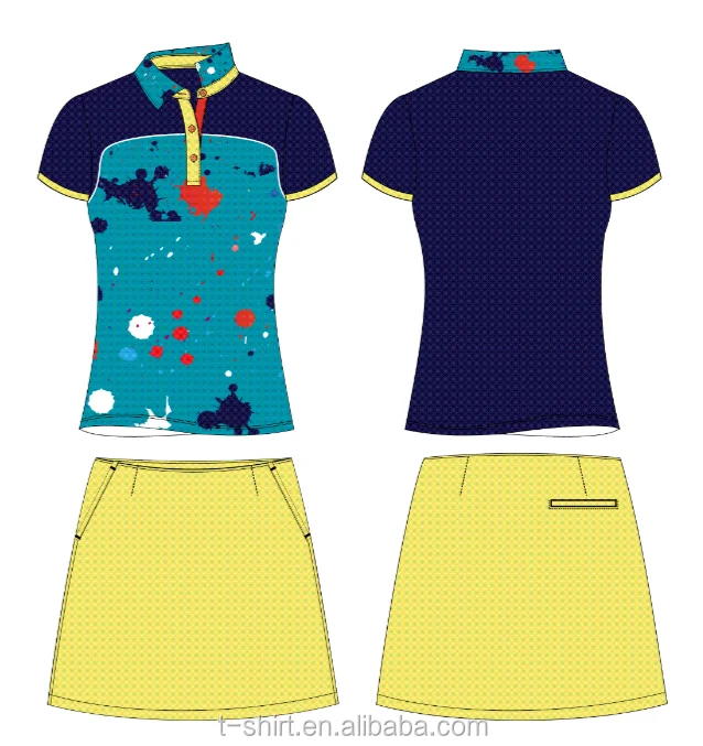 Женская рубашка-поло с коротким рукавом, рубашка для гольфа и шорты