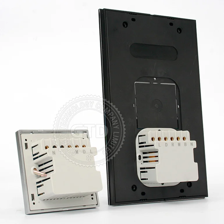 110V AC Black tempered Glass 433 wireless Touch Doorbell Plate System