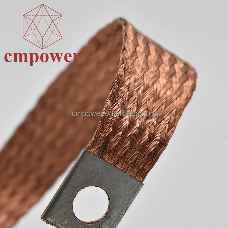 Антистатический заземляющий ремешок из луженой меди длиной 4 мм2 с отверстием 200