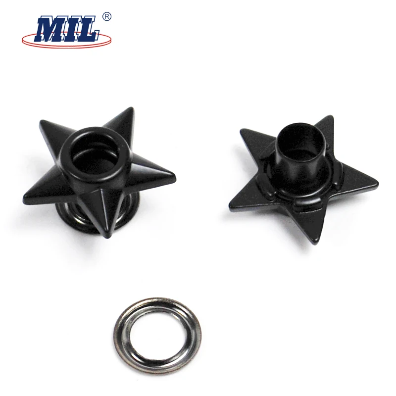 Washable Five Star Shape Fashion Brass Metal Eyelets And Grommets For Clothing