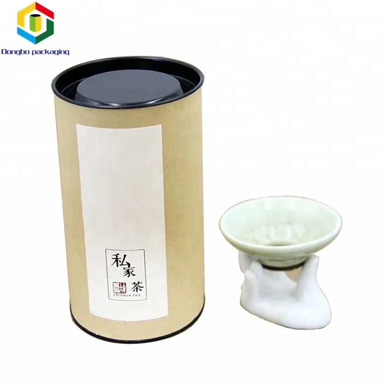 Картонный цилиндр с прозрачным окошком на заказ, упаковка для пищевых продуктов, круглая корректирующая труба из крафт-бумаги для упаковки чая