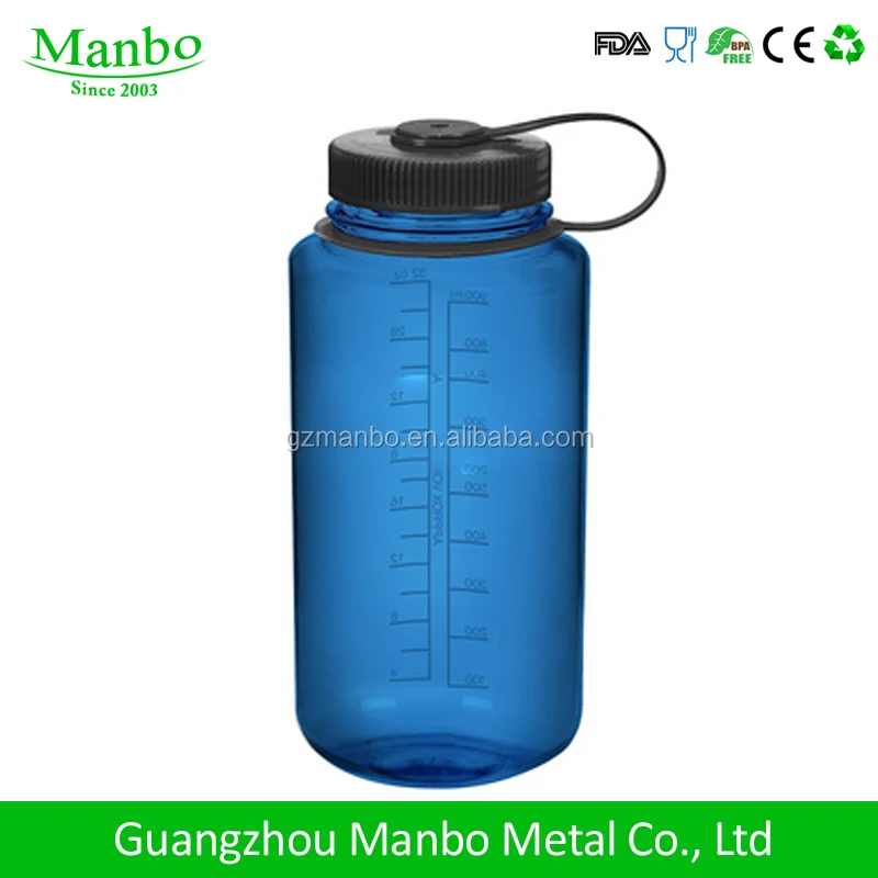 Factory Wholesale Hot Sale BPA Free Wide Tritan 1000ml Plastic Nalgene Water Bottles With Cap