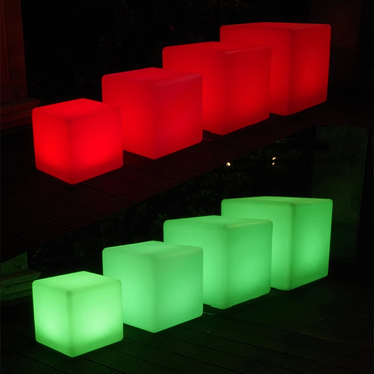 Outdoor Led Mood Cube Garden Seat