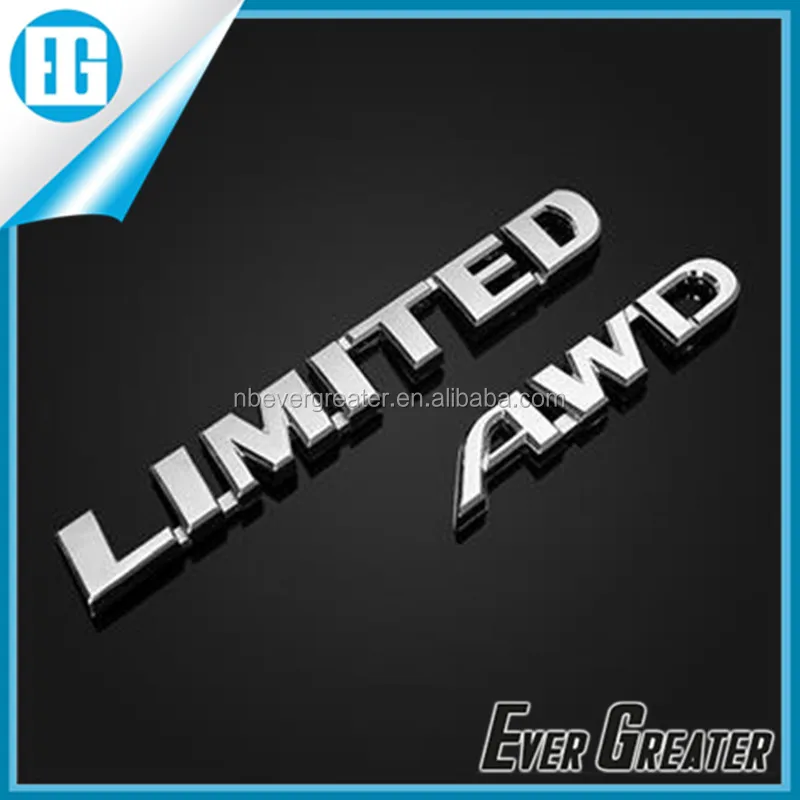 Custom car badges auto emblems, 3d car emblem, metal letters for car emblem
