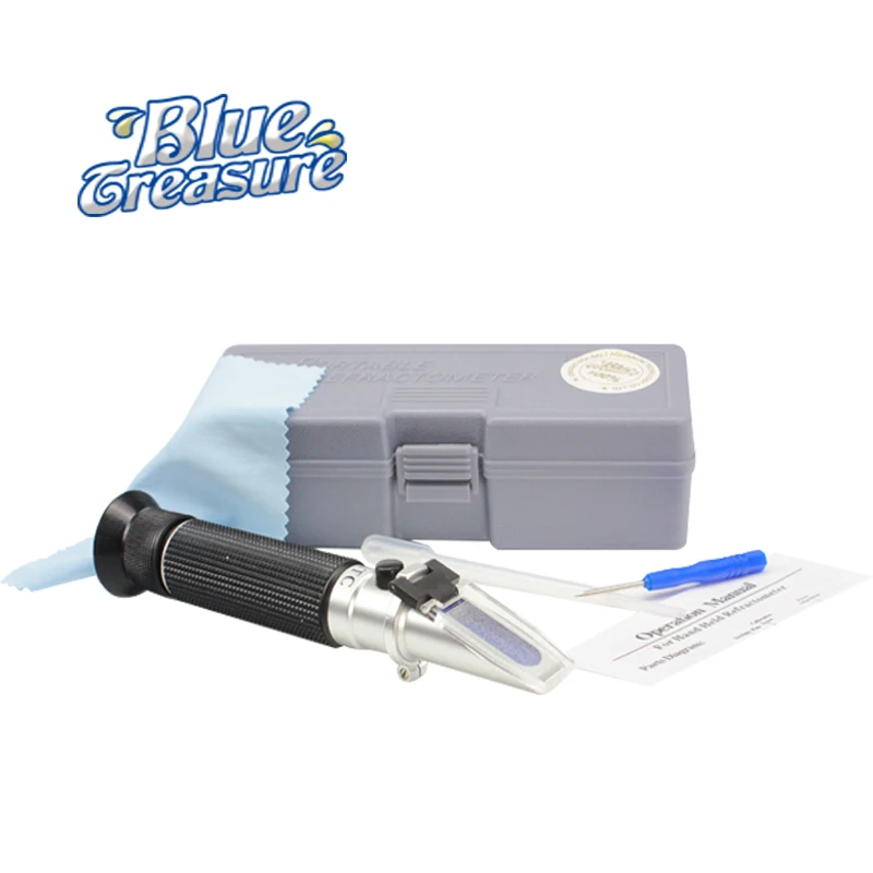 Salinity Portable Refractometer Meter 0~10% Salt Water Marine Aquarium w/ ATC