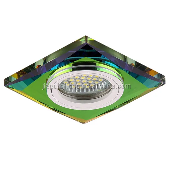 square multi color crystal led spotlight for mr16 mr11 lamp cup max 50w 12v 220v