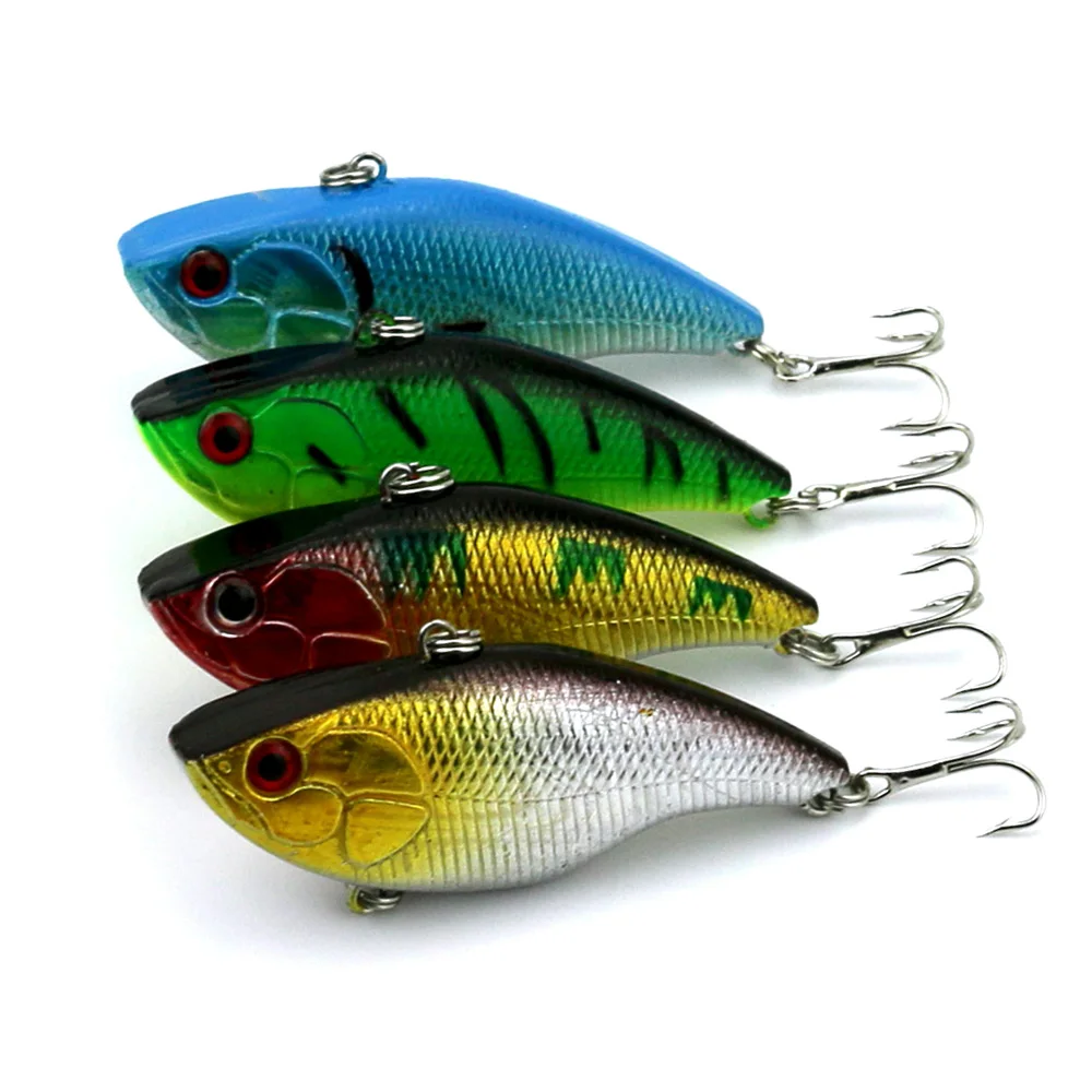 75mm 18g ABS Plastic Fishing Hard Lures VIB lure Bait Lipless Crankbait Rattle bait