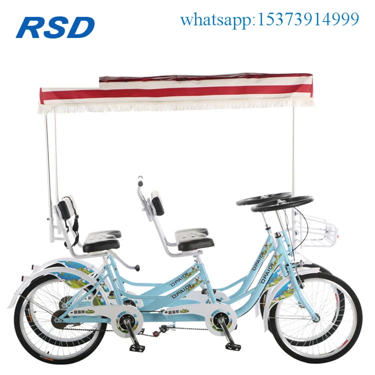 family fun touring pedal 4 wheel bicycles,lovers tandem bike